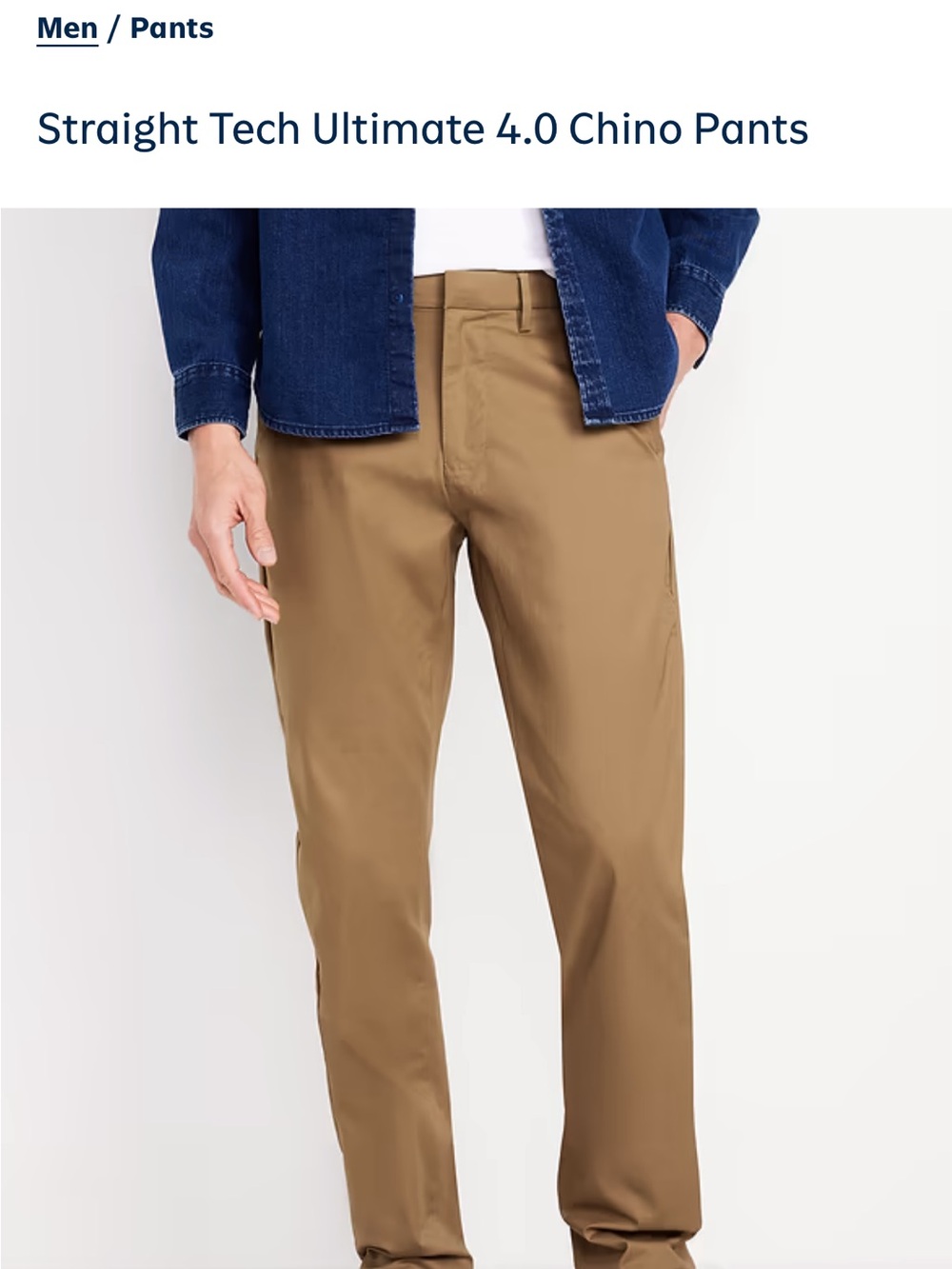 Old Navy Men's Straight-Fit Chinos - Khaki